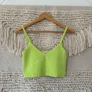 Lapointe Green Cropped Tank